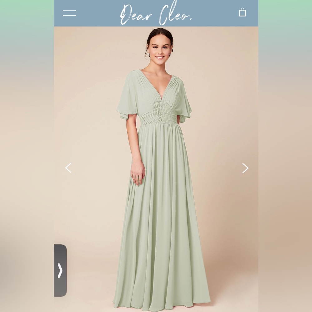 Dear Cleo sage bridesmaid dress!